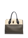 Pre-loved Louis Vuitton On My Side Leather Top Handle Grab Bag, Military Green/Beige