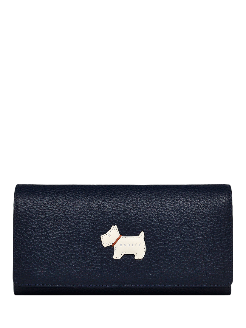 Product image 1 of 4, which shows Radley Loyal Radley Leather Flap Over Purse, Ink