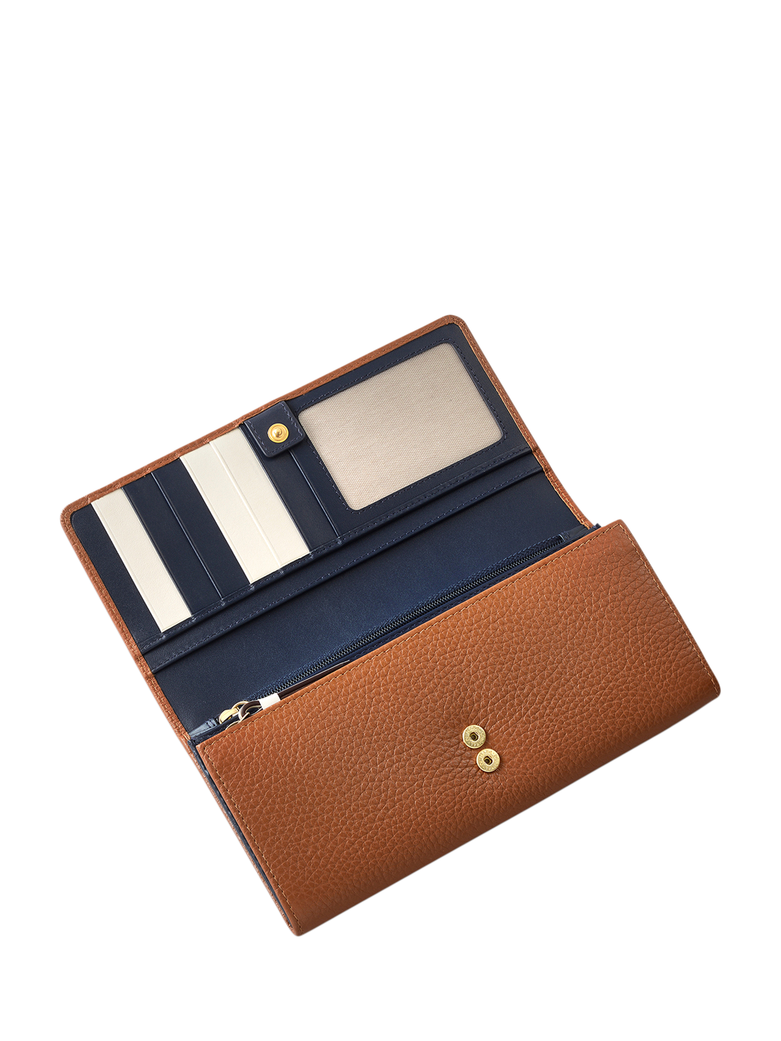 Product image 3 of 4, which shows Radley Loyal Radley Leather Flap Over Purse, Indus Tan