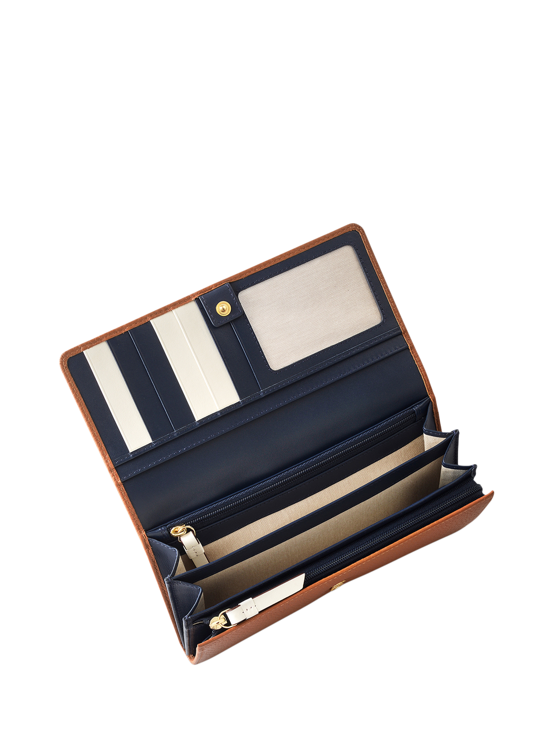 Product image 4 of 4, which shows Radley Loyal Radley Leather Flap Over Purse, Indus Tan