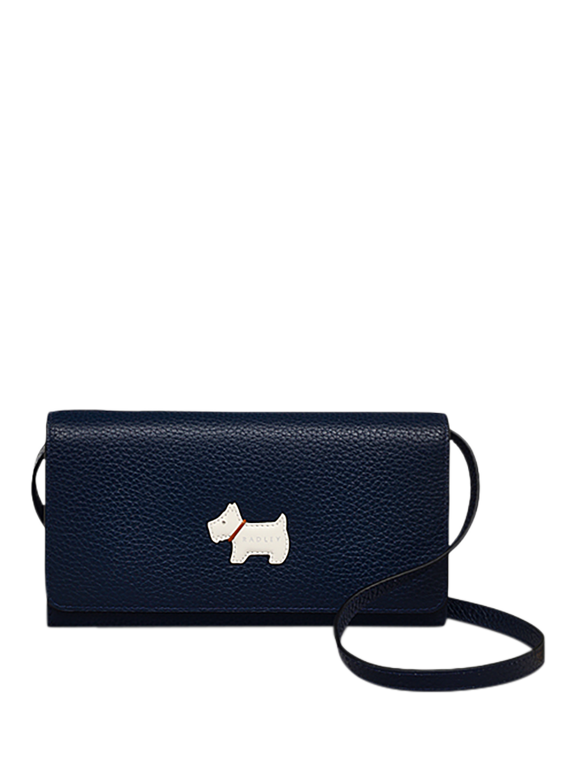 Product image 1 of 4, which shows Radley Loyal Radley Leather Crossbody Phone Bag, Ink