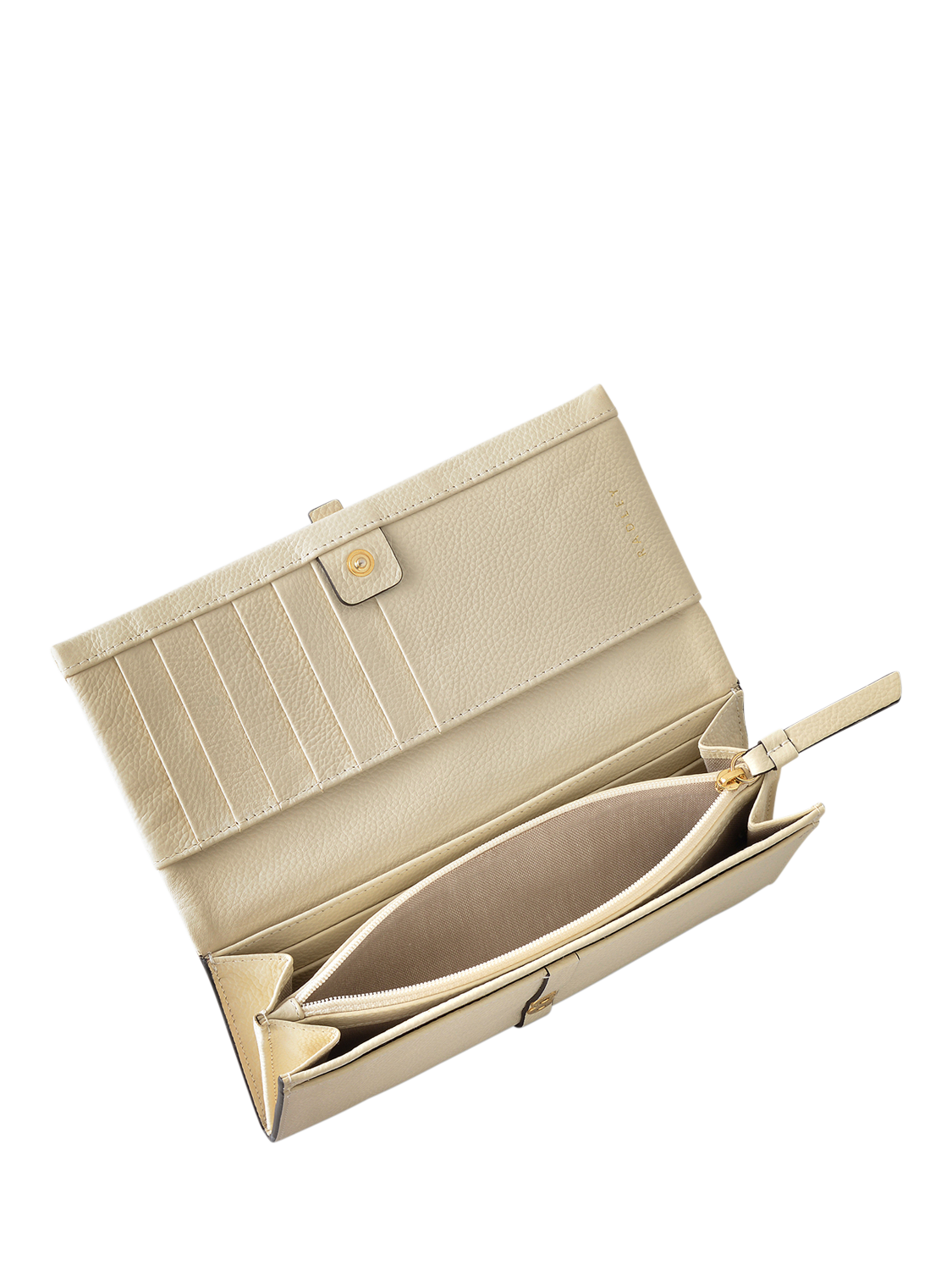 Product image 4 of 4, which shows Radley Sandler Way Leather Large Flapover Matinee Purse, Chalk