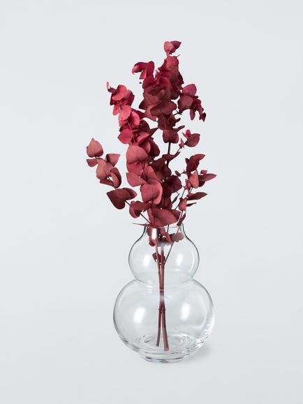 John Lewis Gourd Glass Vase, H17cm, Clear - view 2, Clear