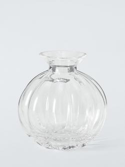 John Lewis Gourd Wide Glass Bud Vase, H8.5cm, Clear, Clear