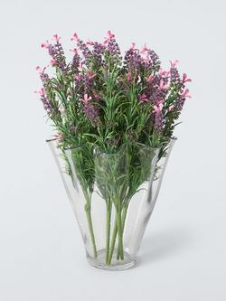 John Lewis Handkerchief Wave Glass Vase, H28.7cm, Clear - view 2, Clear