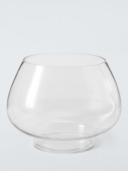 John Lewis Oval Glass Vase, H28.5cm, Clear, Clear