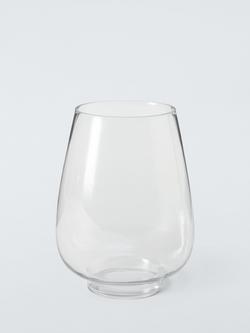 John Lewis Tall Oval Glass Vase, H32cm, Clear, Clear