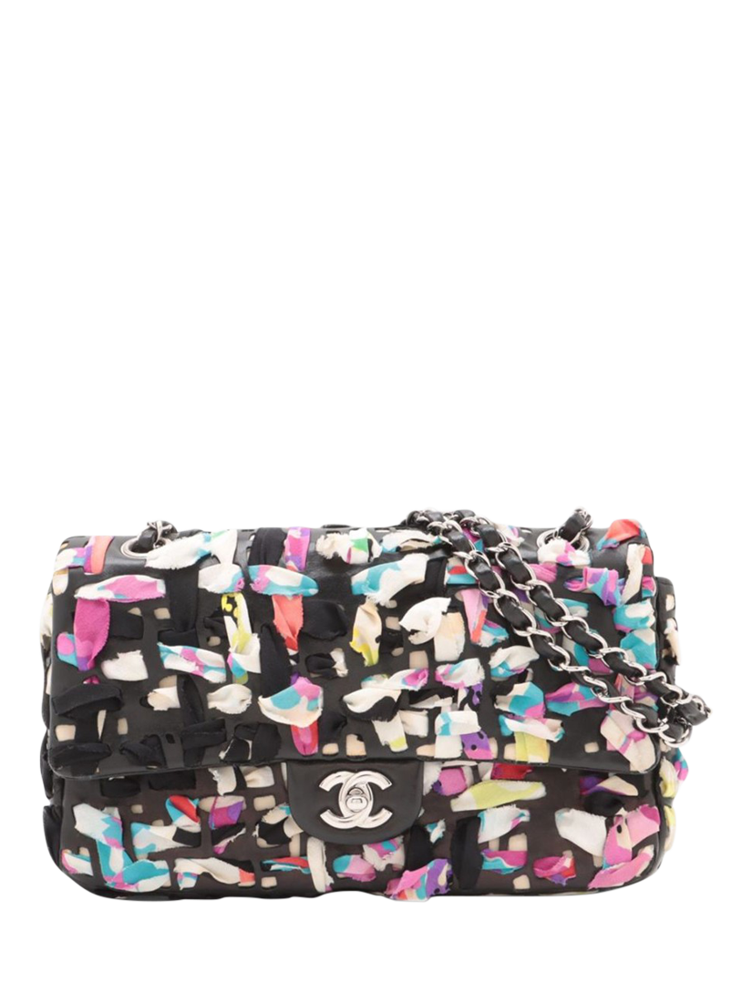 Product image 1 of 10, which shows Pre-loved CHANEL 2010 Classic Single Flap Leather Shoulder Bag, Black