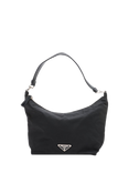 Pre-loved Prada Nylon and Leather Shoulder Bag, Black