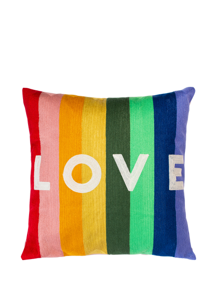 The Pillow Drop Love Cushion, Multi, Multi