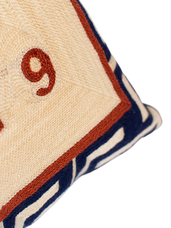 The Pillow Drop Please Leave by 9 Cushion, Multi - view 2, Black/Multi