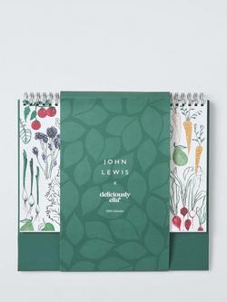 John Lewis X Deliciously Ella Seasonal Veg 2026 Month to View Calendar, Green