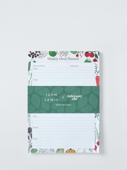John Lewis X Deliciously Ella Vegetables Magnetic Meal Planner, Green, Green