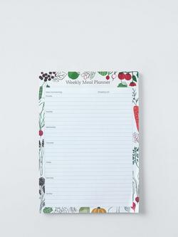 John Lewis X Deliciously Ella Vegetables Magnetic Meal Planner, Green - view 2, Green