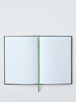 John Lewis X Deliciously Ella A5 Embroidered Cover Notebook, Green - view 2, Green