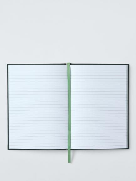 John Lewis X Deliciously Ella A5 Embroidered Cover Notebook, Green - view 2, Green