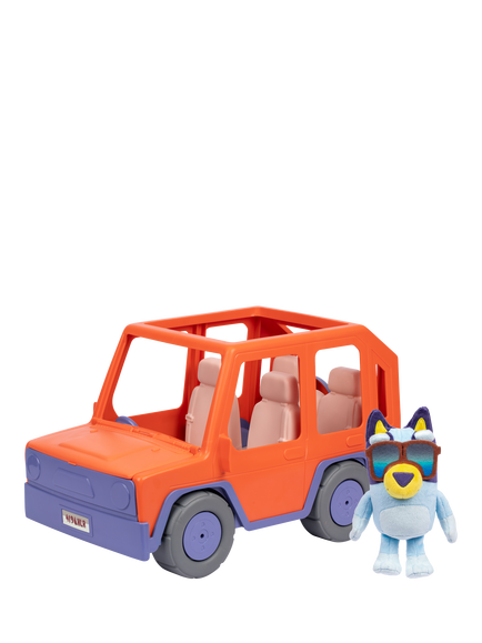 Bluey Buddies Big Heeler 4WD Car & 8" Bluey Figure Set, Multi