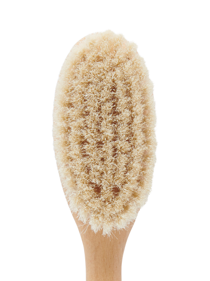 Purebaby Baby Goat Hair Brush, Beechwood - view 2, Beechwood