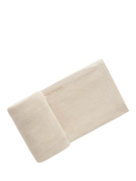 Purebaby Baby Cotton Essentials Blanket, Wheat Melange, Wheat Melange