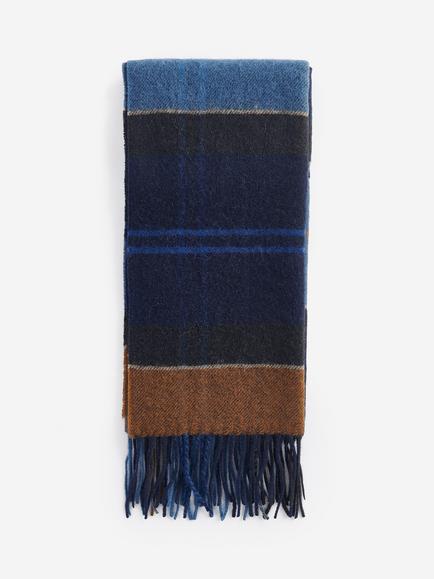 Barbour Inverness Wool Tartan Scarf, Midnight, Midnight