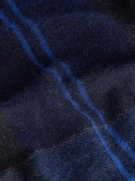 Barbour Inverness Wool Tartan Scarf, Midnight - view 2, Midnight