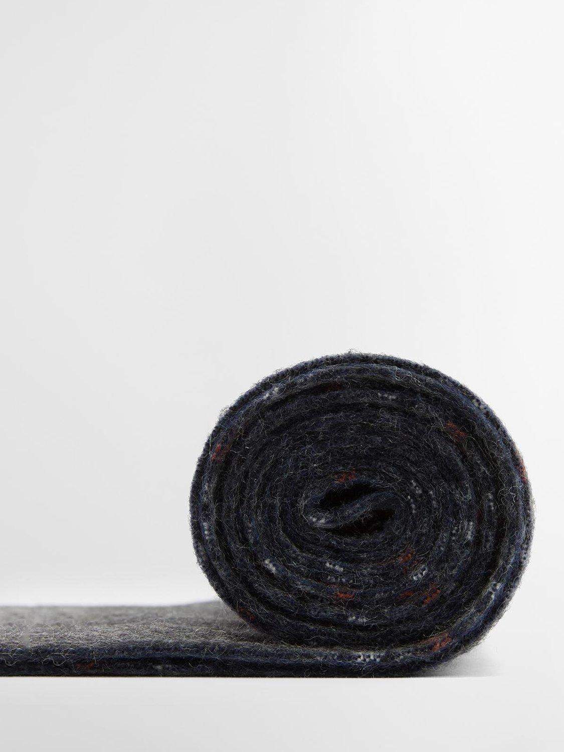 Product image 3 of 6, which shows Barbour Marsden Wool Reversible Scarf, Grey/Navy
