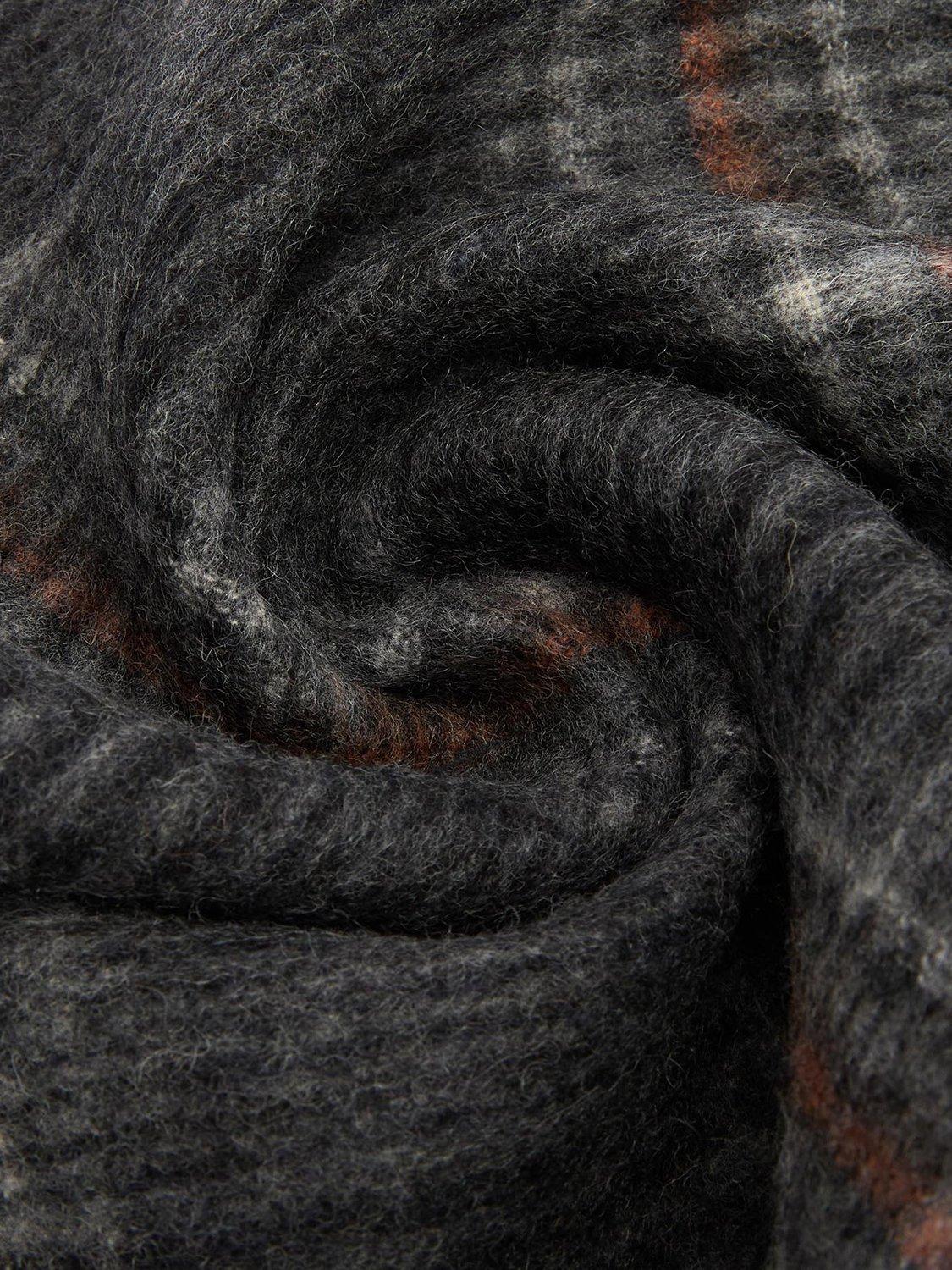 Product image 6 of 6, which shows Barbour Marsden Wool Reversible Scarf, Grey/Navy