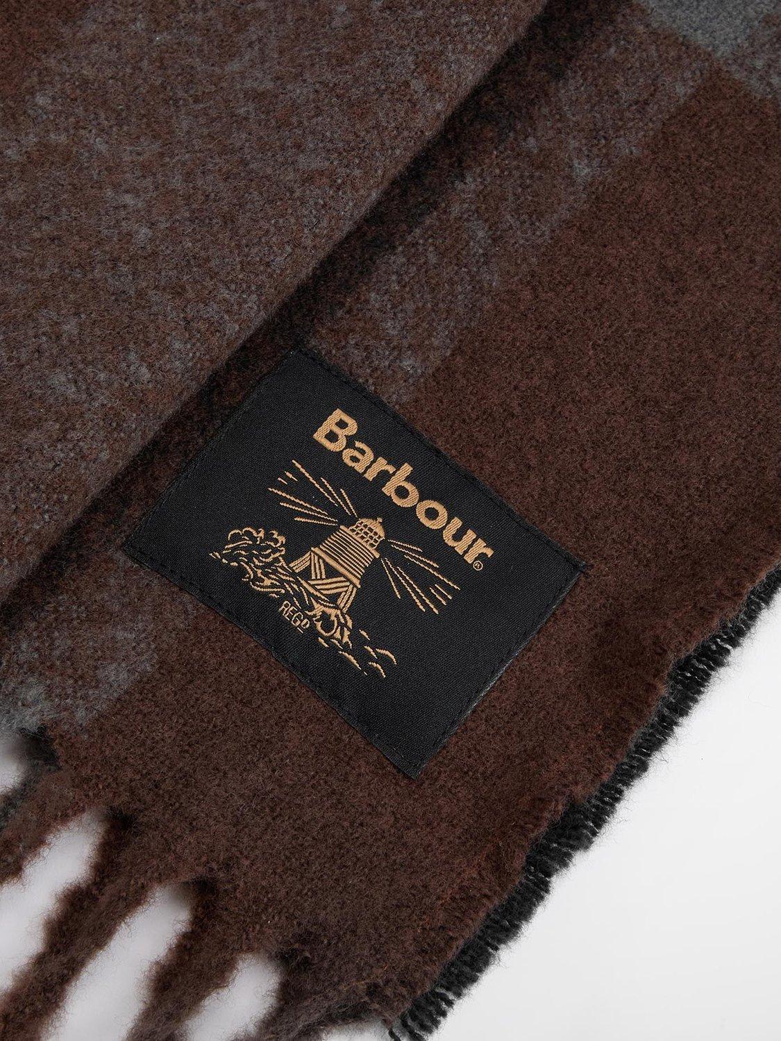 Product image 4 of 6, which shows Barbour Westerdale Check Scarf, Midnight Oak