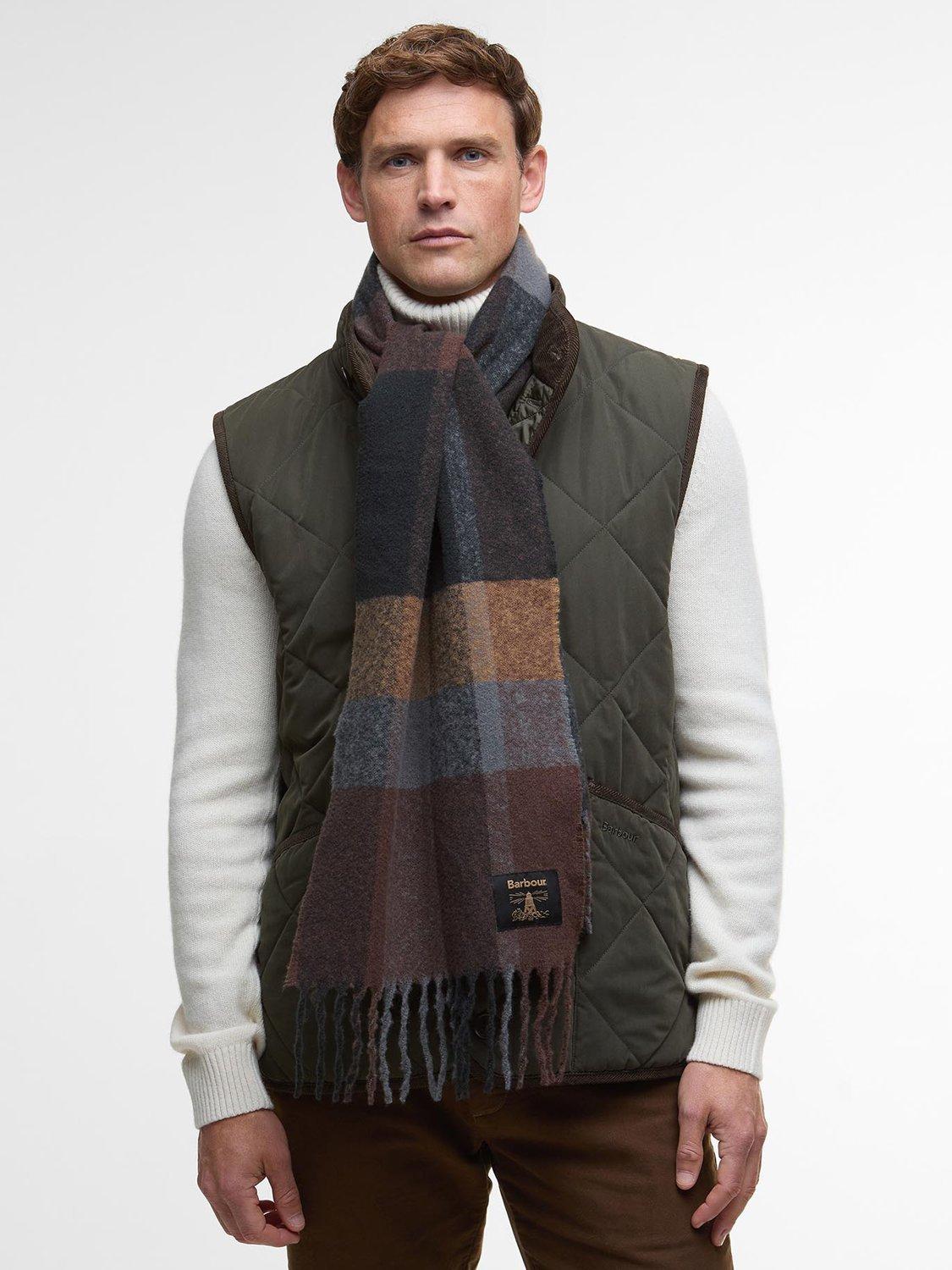 Product image 5 of 6, which shows Barbour Westerdale Check Scarf, Midnight Oak