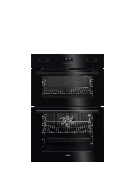 AEG DCE531160B Built In Electric Double Oven, Black, Black