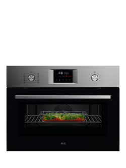 AEG OK6NK40M Built In 6000 CombiQuick Microwave and Built-in Oven, Stainless Steel, Stainless Steel