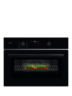 AEG TK6NK501B Built In 6000 CombiQuick Microwave and Built-in Oven, Black, Black