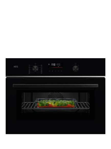 AEG TK6NK501B Built In 6000 CombiQuick Microwave and Built-in Oven, Black, Black
