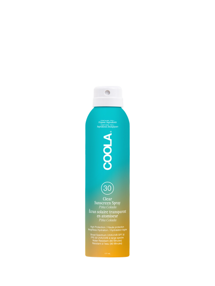 COOLA Clear Sunscreen Spray SPF 50, Piña Colada, 177ml, 