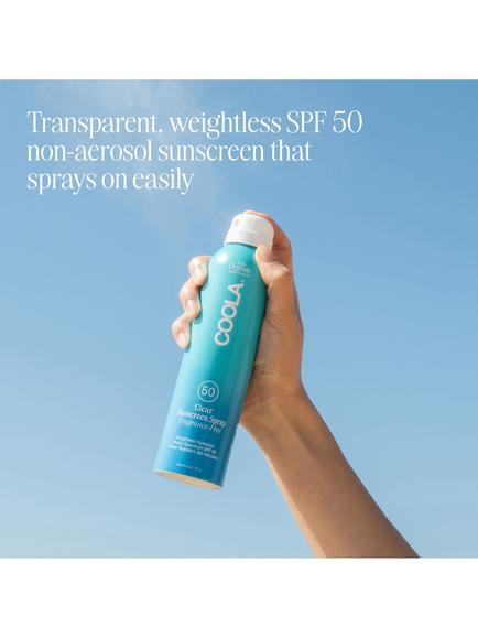 COOLA Clear Sunscreen Spray SPF 50, Fragrance Free, 177ml - view 2, 