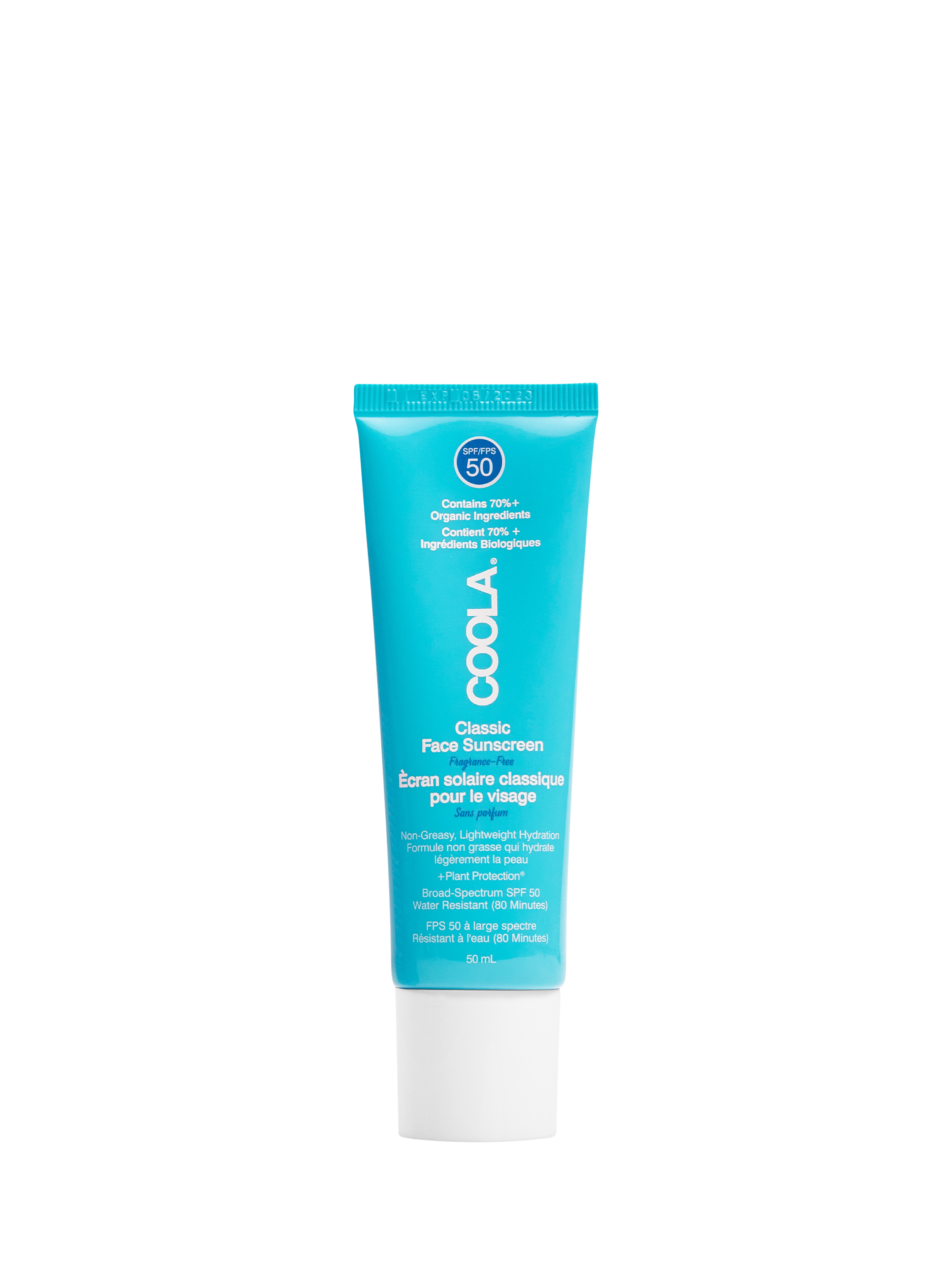 Product image 1 of 3, which shows COOLA Classic Face Sunscreen Lotion Fragrance Free SPF 50, 50ml