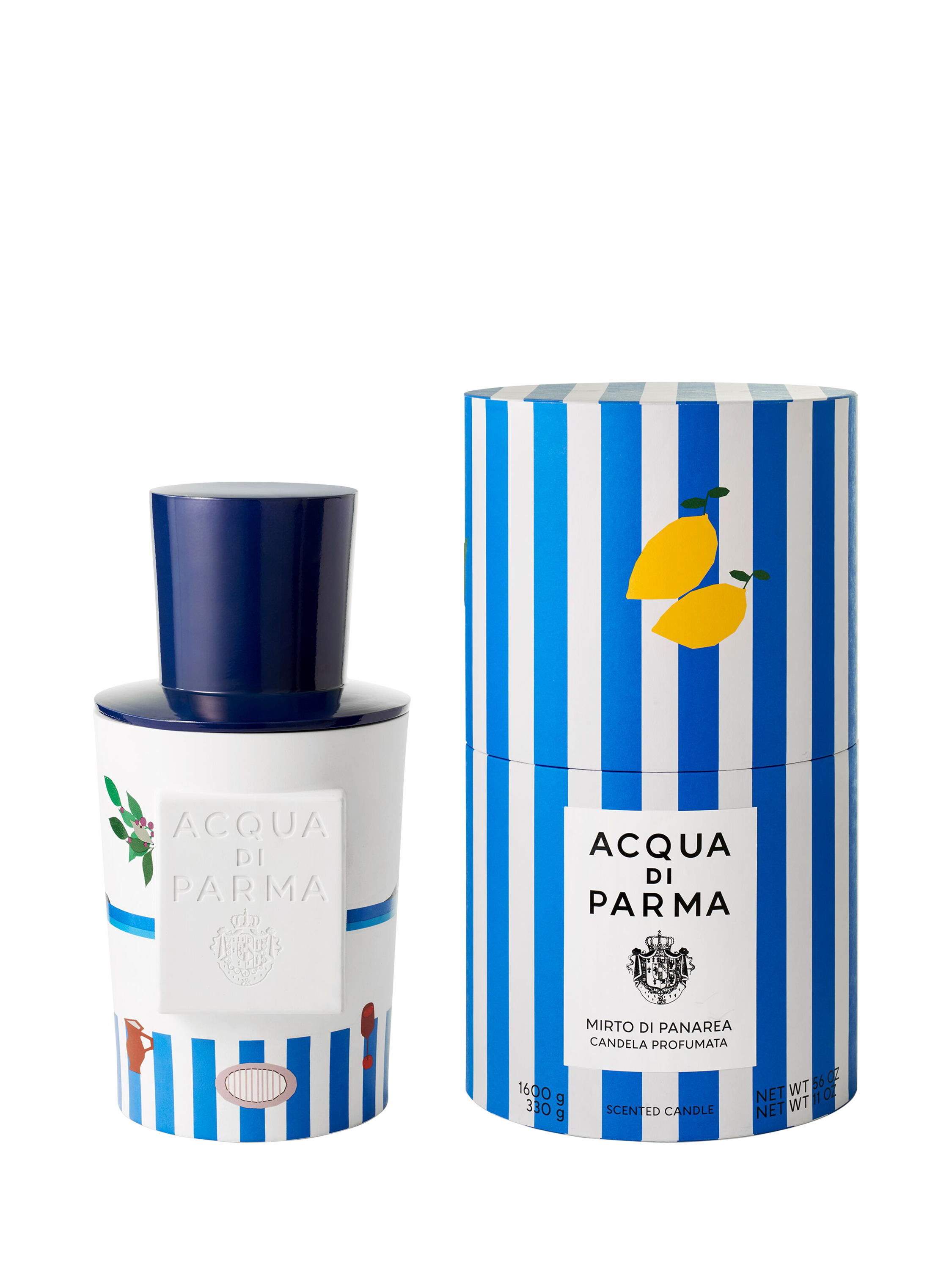 Acqua di Parma Mirto di Panarea Chapeau Scented Candle, 1600g + 330g