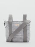 Mango Floral Cotton Maternity Shoulder Bag, Grey