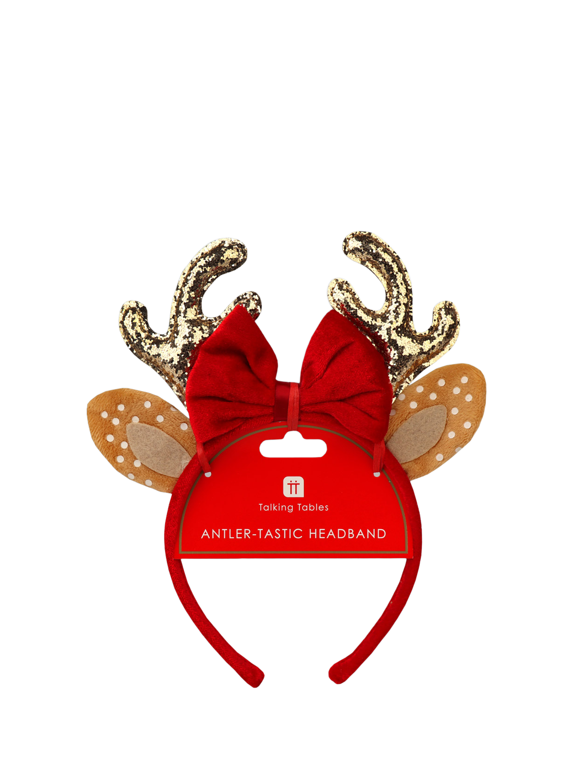 Talking Tables Reindeer Bow Headband