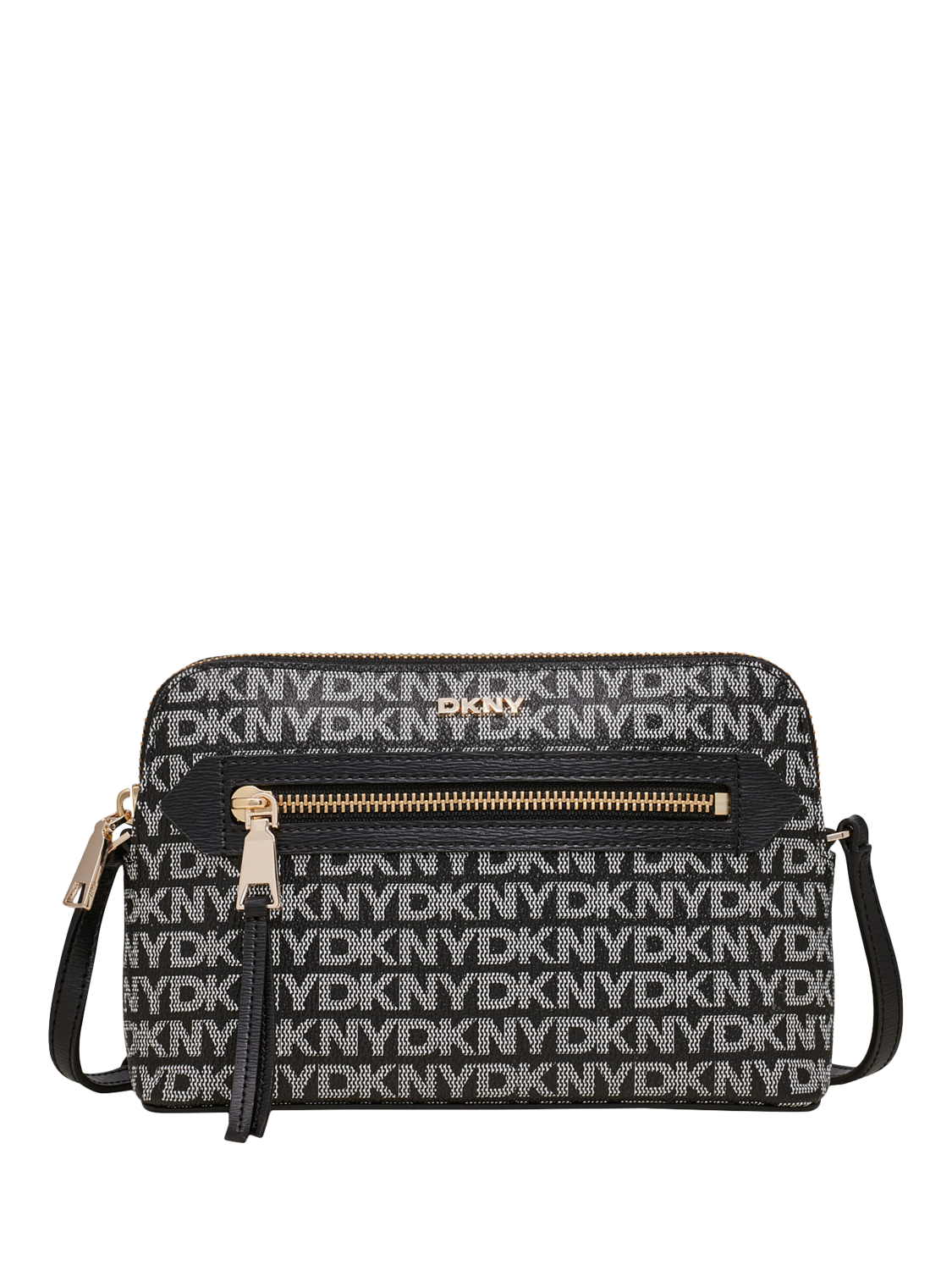 Product image 1 of 4, which shows DKNY Bryant Park Dome Crossbody Bag, Black/Grey