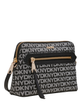 DKNY Bryant Park Dome Crossbody Bag, Black/Grey