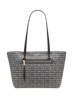 DKNY Bryant Avenue Medium Logo Tote Bag, Black/Grey