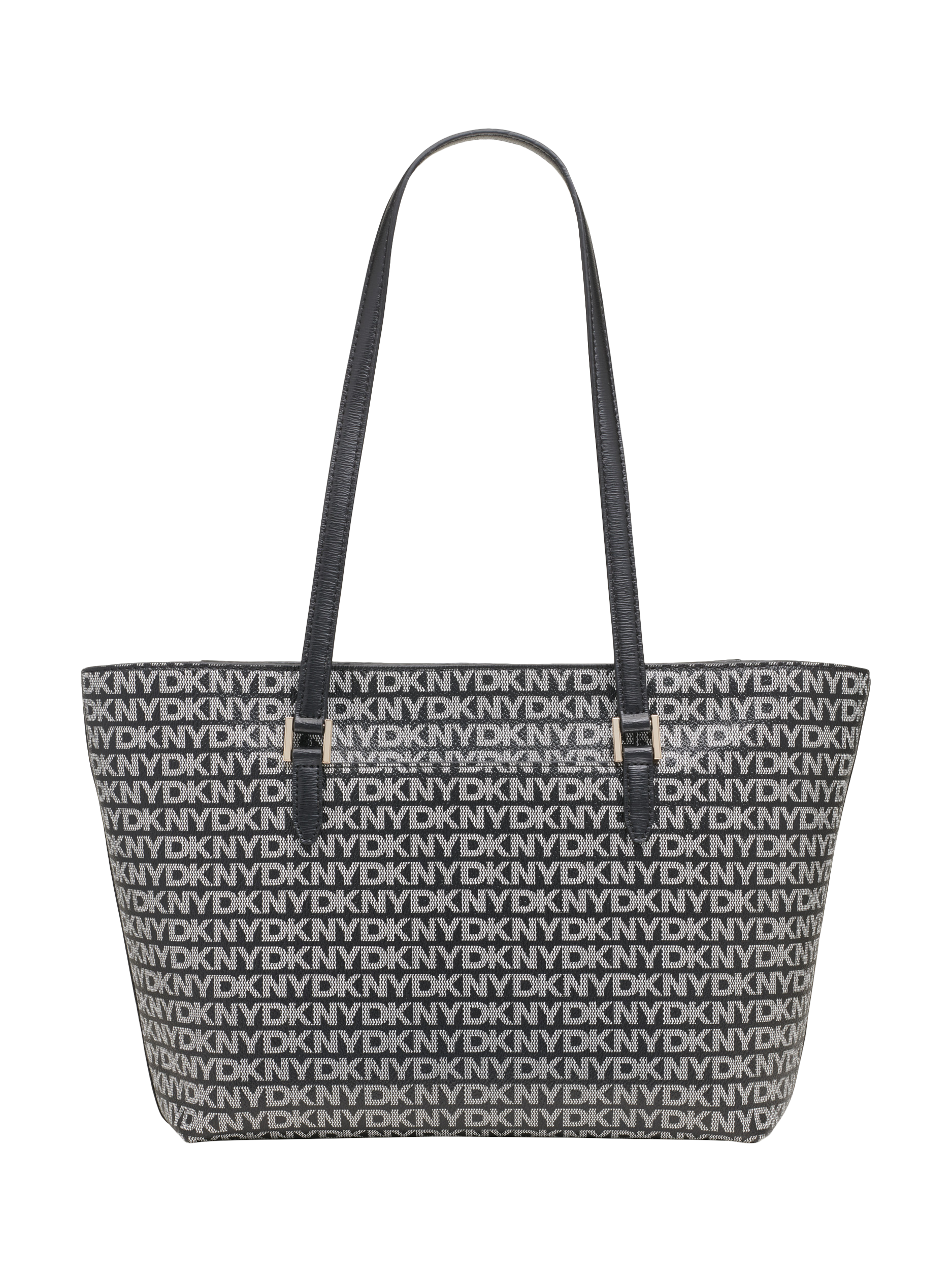 Product image 4 of 5, which shows DKNY Bryant Tote Gold Hardware Bag, Black/Grey
