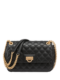 DKNY Finley Leather Quilted Cross Body Bag, Black