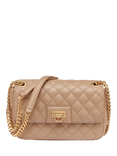 DKNY Finley Leather Quilted Cross Body Bag, Cappuccino