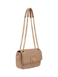 DKNY Finley Leather Quilted Cross Body Bag, Cappuccino