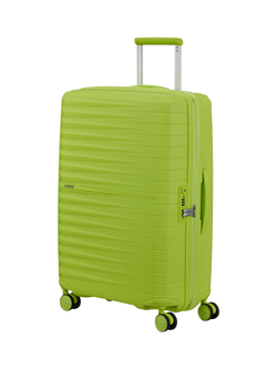 American Tourister Fastforward 68cm Expandable 4-Wheel Medium Suitcase, 67/77L, Neon Lime