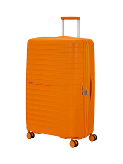 American Tourister Fastforward 78cm Expandable 4-Wheel Suitcase, 108/118L, Radiant Orange