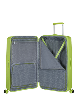 American Tourister Fastforward 4-Wheel Spinner 78cm Expandable Large Suitcase - view 2, Neon Lime