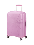 American Tourister StarVibe 4-Wheel Spinner 67cm Expandable Medium Suitcase, Metallic Pastel Lavender